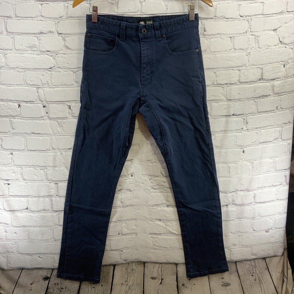 Nike‎ SB Slacks Pants Sz 28 Dark Blue Skinny